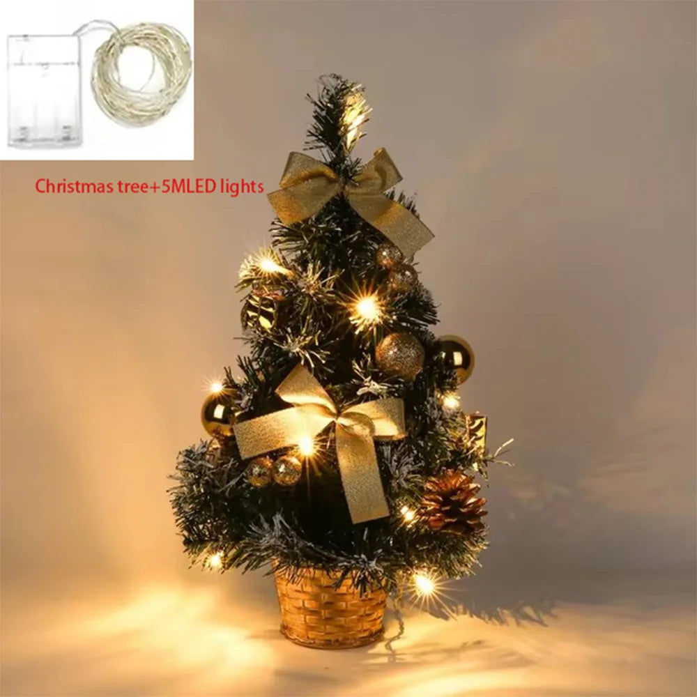 20/30/40cm Christmas Tree Home Bedroom Party Decorations Artificial Christmas Tree Children DIY Handicraft 2023 New Year Gift