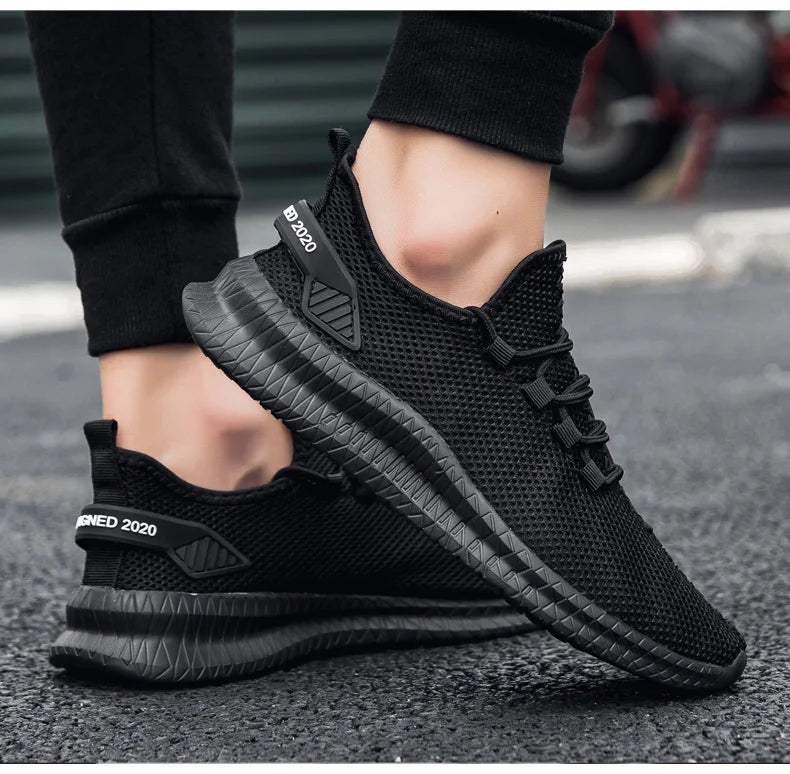 Summer Mesh Men Shoes Breathable Mens Sneakers Trendy Lightweight Walking Big Size Man Tenis Shoes Zapatillas Hombre