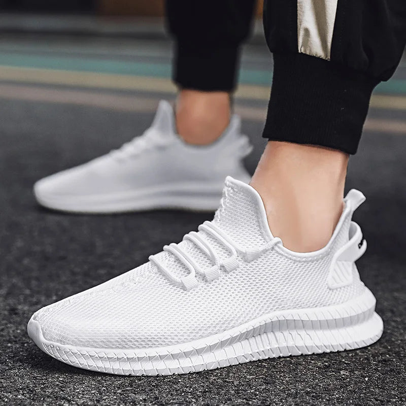 Summer Mesh Men Shoes Breathable Mens Sneakers Trendy Lightweight Walking Big Size Man Tenis Shoes Zapatillas Hombre