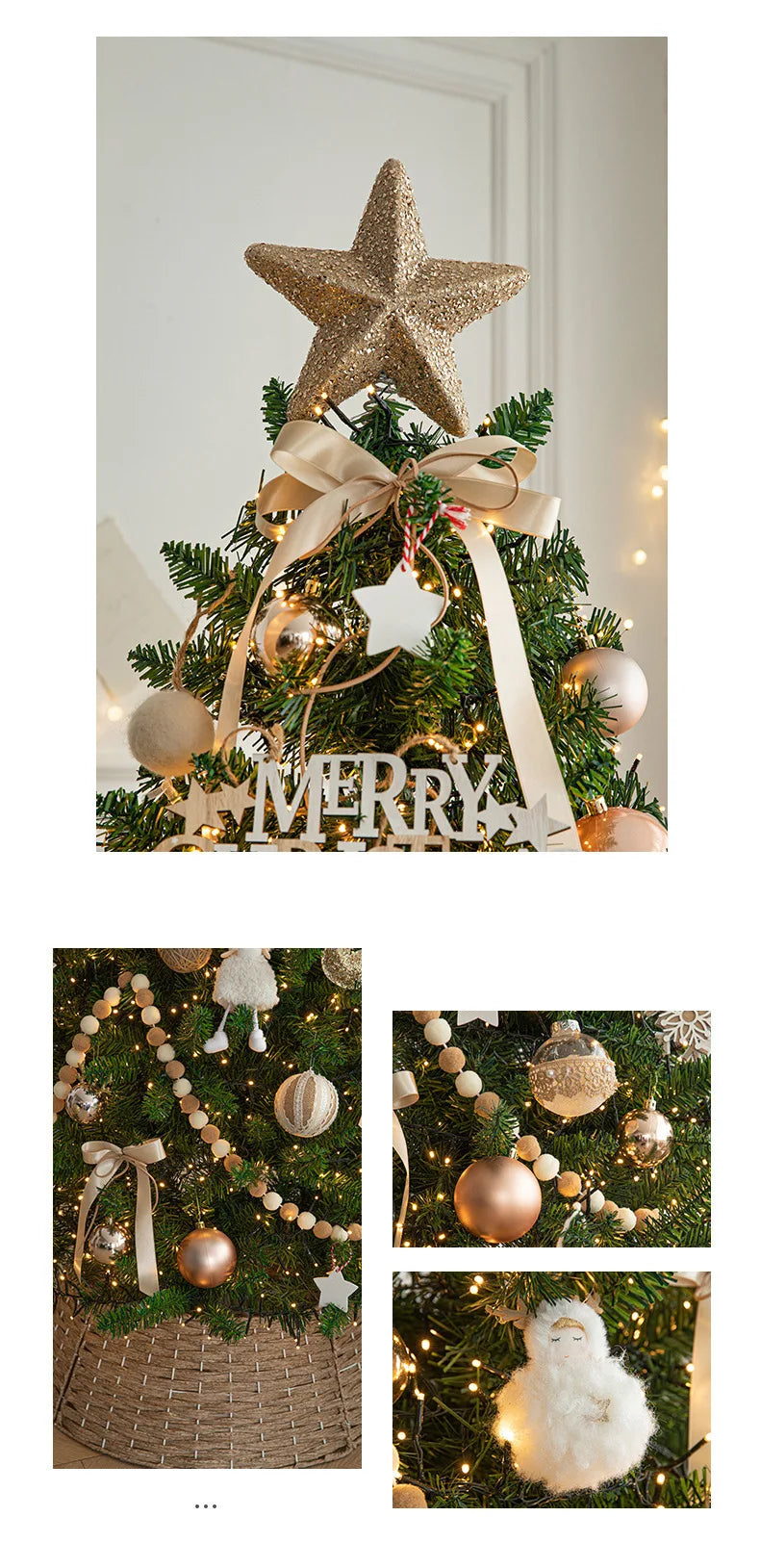 Luxury Large Christmas Tree Package Tree Glowing Floor Decoration Shopping Mall Home Christmas Decorations Christmas Ornaments