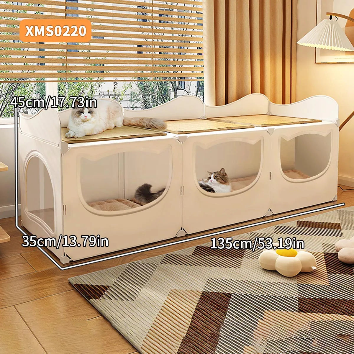 Cat Nest for All Seasons, Semi-Enclosed, Safe, Large Cat Nest Room, Cool and Cool in Summer