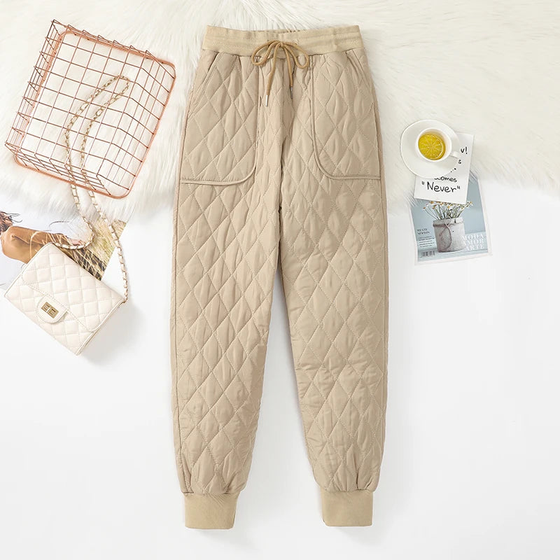 Winter Down Cotton Ultra-light 4XL Jogging Pant Women&