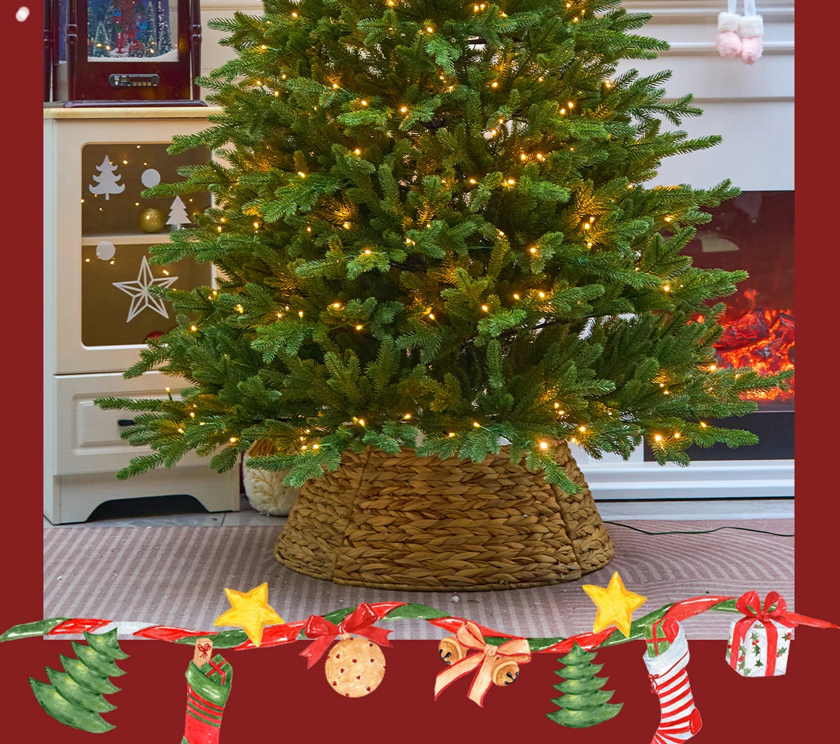 Christmas tree - Pure white encrypted simulation of a bare tree - Large high-end Christmas decoration item