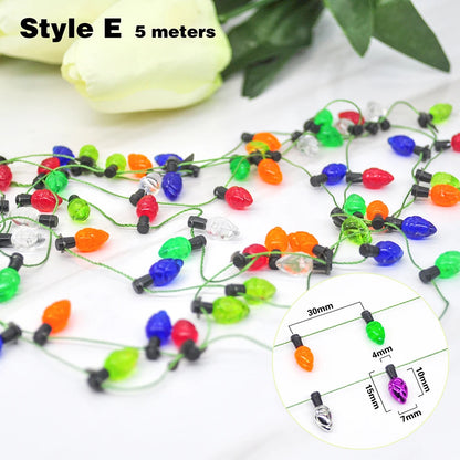 5M Christmas tree DIY Bulbs Garland Christmas Ornaments Home Decoration Xmas wreath Ornaments Christmas Party Decorations
