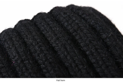 Winter Silk Satin Lined Beanie Hats Women Men Unisex Thick Chunky Cap Striped Warm Soft High Quality Cashmere Knitted Beanie Hat