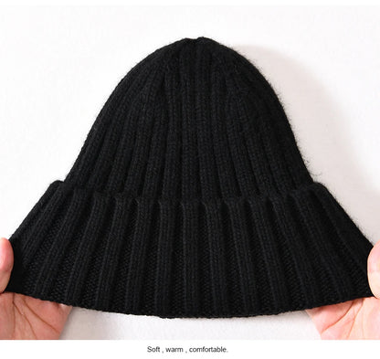 Winter Silk Satin Lined Beanie Hats Women Men Unisex Thick Chunky Cap Striped Warm Soft High Quality Cashmere Knitted Beanie Hat