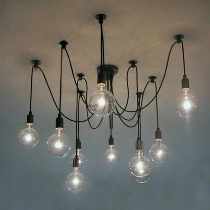 DIY Spider Chandelier Industrial Pendant Lights E27 Modern Ceiling Hanging Lamp Dinning Living Room Courtyard Lighting Fixture