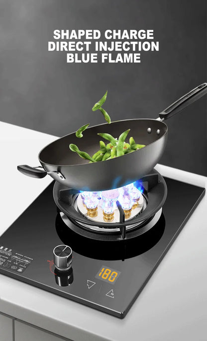 Household Gas Stove Hob Gas Burner Built-in Gas Cooker Desktop Gas Cooktop Timed Liquefied Gas Stove Cooktop estufa de gas