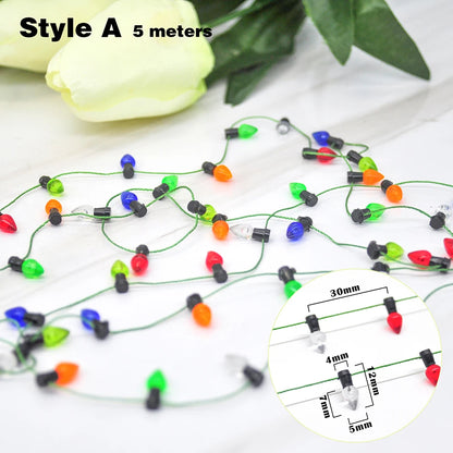 5M Christmas tree DIY Bulbs Garland Christmas Ornaments Home Decoration Xmas wreath Ornaments Christmas Party Decorations