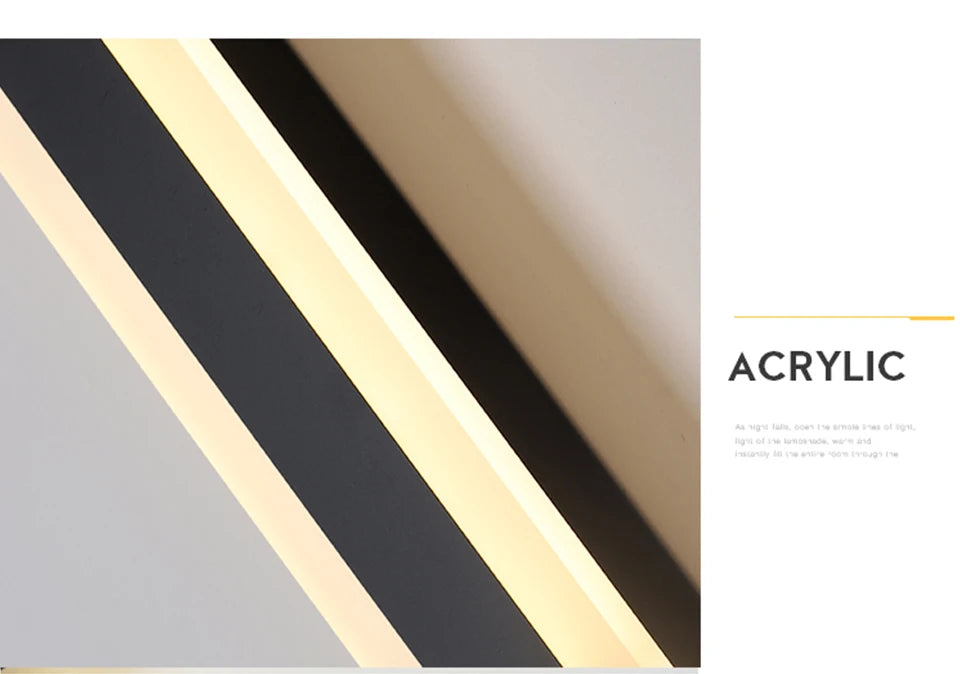 Modern Waterproof outdoor Long Strip LED wall lamp IP65  Wall Light Garden porch touch switch Light 110V 220V Sconce Luminaire