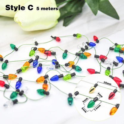 5M Christmas tree DIY Bulbs Garland Christmas Ornaments Home Decoration Xmas wreath Ornaments Christmas Party Decorations