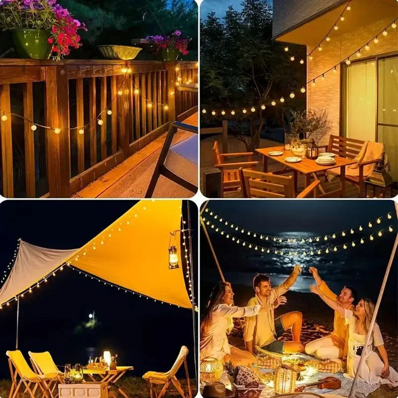 20/50/100 LED Solar Lights String Fairy Crystal Ball Lamp Waterproof Solar Patio Light 8 Mode Christmas Decor For Outdoor Garden