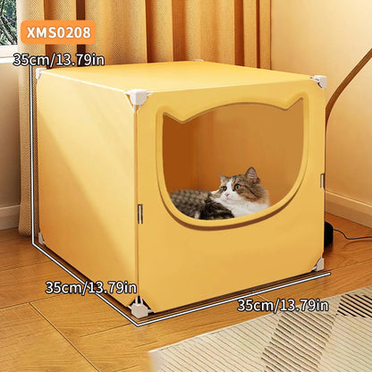 Cat Nest for All Seasons, Semi-Enclosed, Safe, Large Cat Nest Room, Cool and Cool in Summer