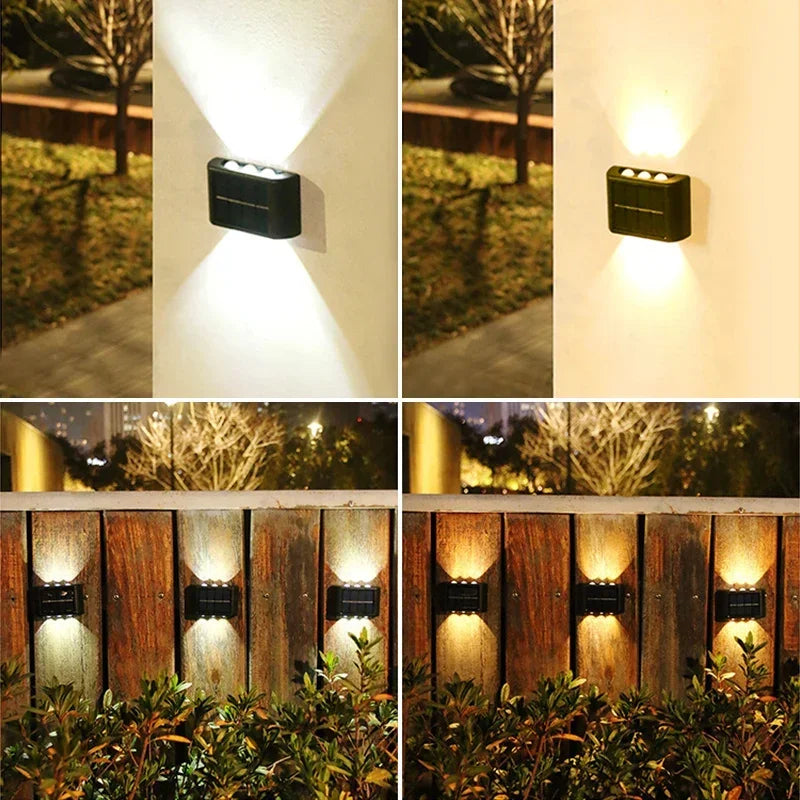 Solar LED Light, Outdoor Waterproof Wall Lamp, Dusk to Dawn Fence Lighting for Summer Garden Yard Porch Walkway Camping Home Dec