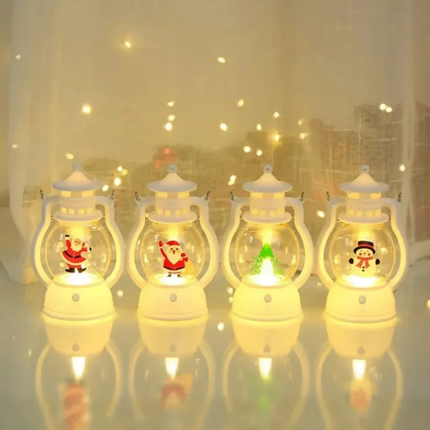 Christmas Decorations LED Lantern Lights Santa Claus Merry Christmas Home Decorations Santa Claus New Year Gifts Night Light