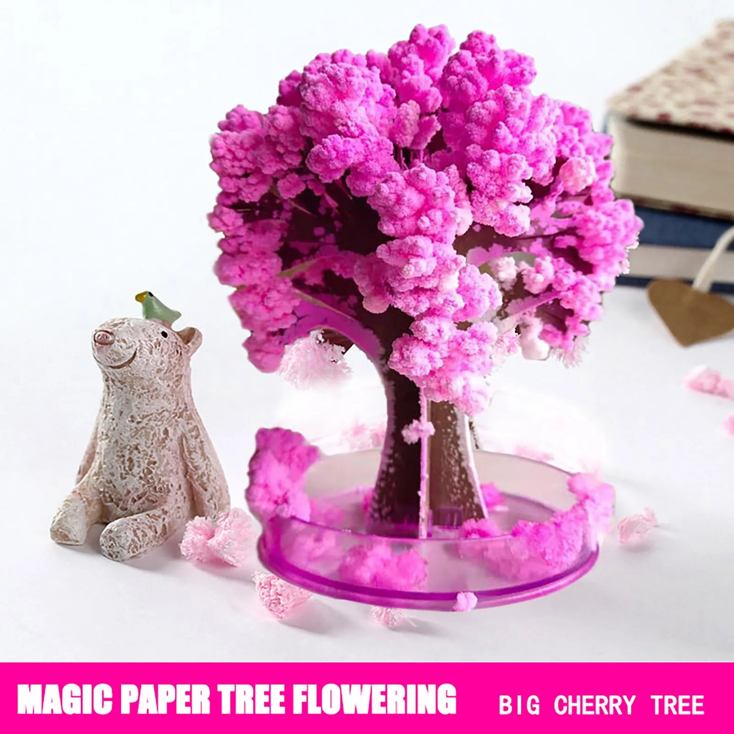 Magic Growing Christmas Tree Crystal Paper Christmas Decoration New Year Science Toy Artificial Home Decor Ornaments Wholes