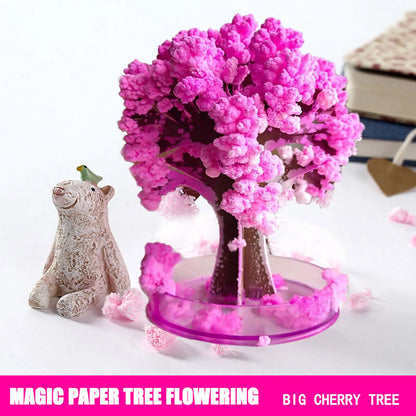 Magic Growing Christmas Tree Crystal Paper Christmas Decoration New Year Science Toy Artificial Home Decor Ornaments Wholes