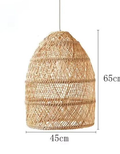 Rattan Pendant Lights Retro Hand-woven Hanging Basket chinese lantern for Dining Room Lights Bedroom Loft kitchen island lights