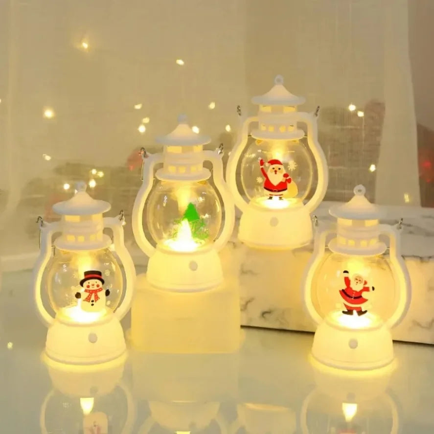 Christmas Decorations LED Lantern Lights Santa Claus Merry Christmas Home Decorations Santa Claus New Year Gifts Night Light