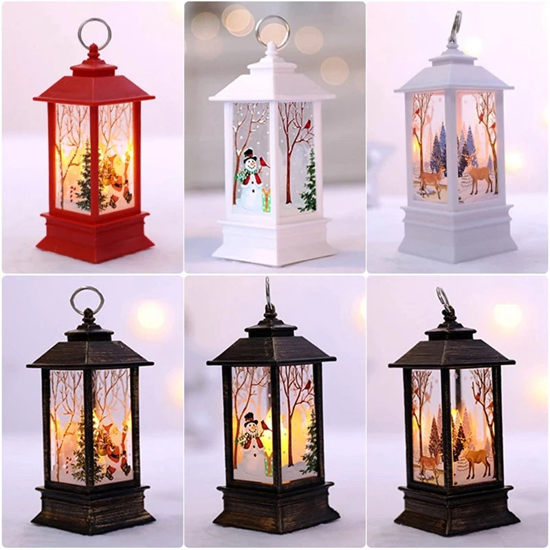 Christmas Lantern Light Merry Christmas Decorations for Home Christmas Tree Ornaments 2024 Navidad Xmas Gifts New Year 2025