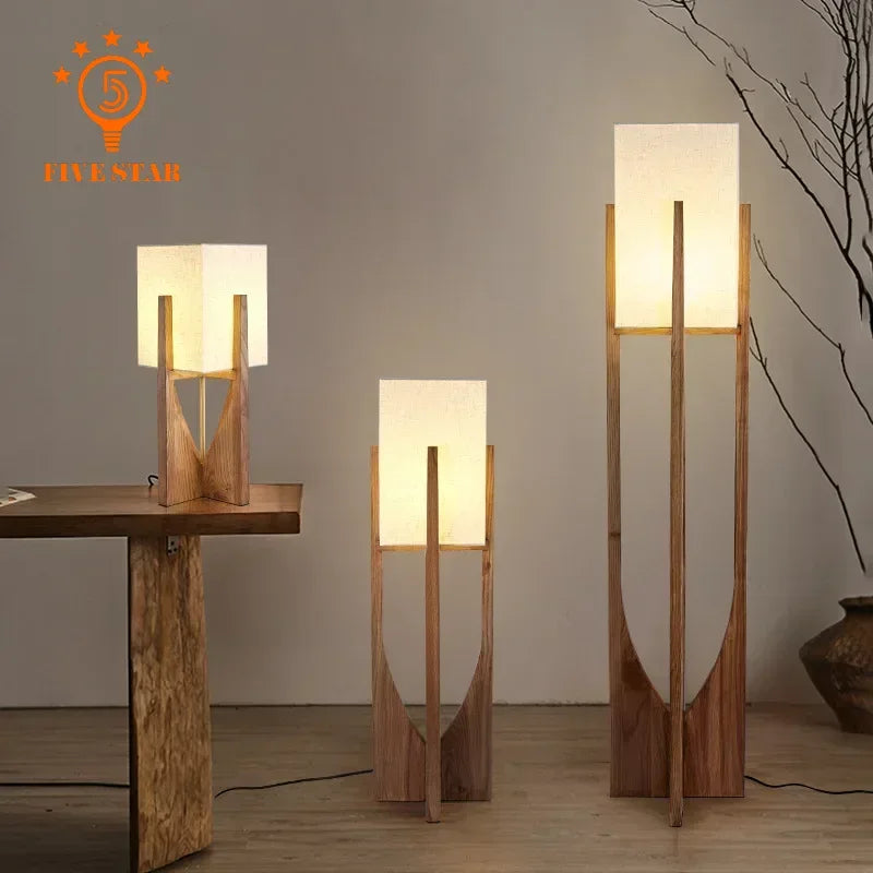 Nordic Designer Floor Lamps Solid Wooden Luminarias Bedroom Bedside Parlor Sofa Teahouse Restaurant Hotel Homestay Lofa Fixtures