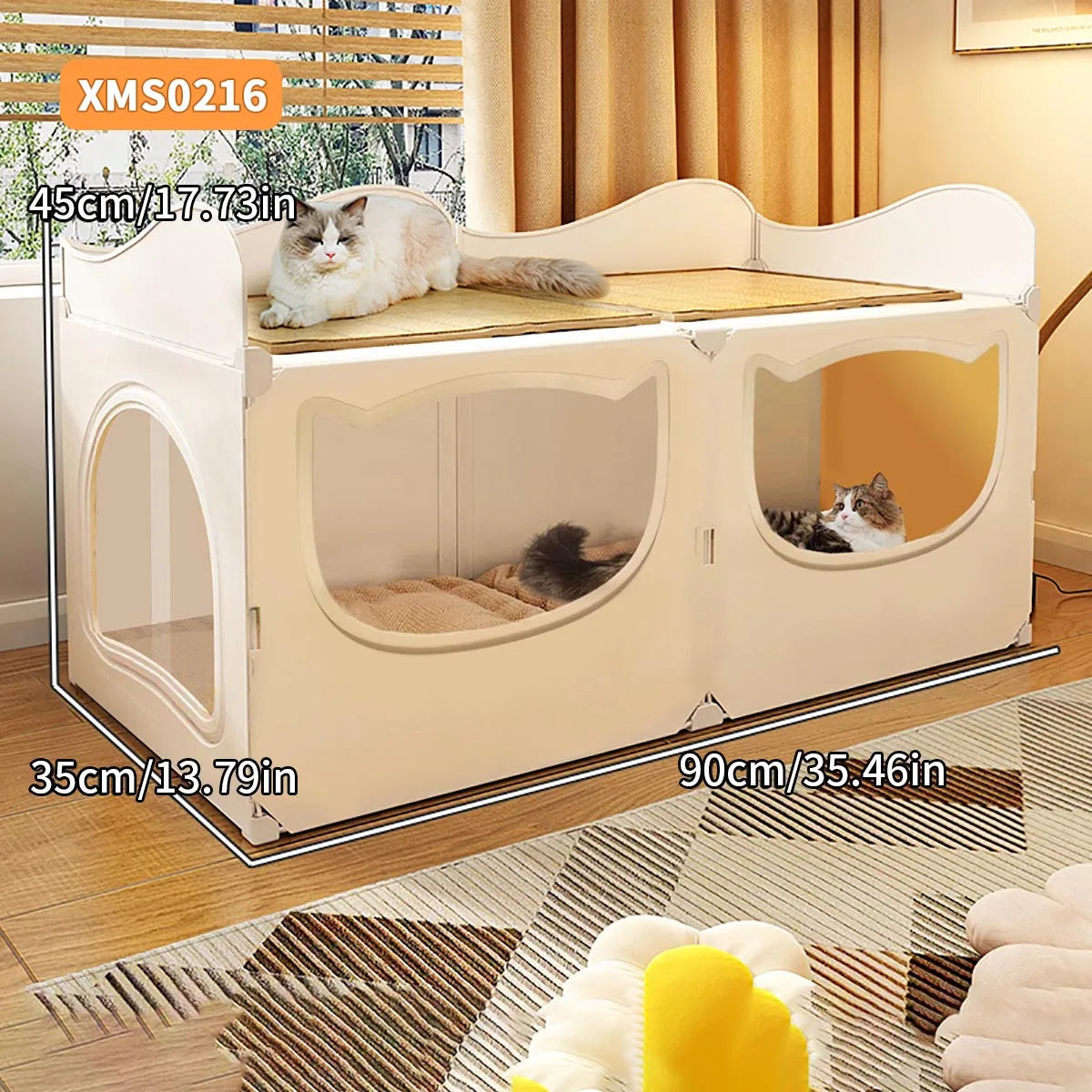 Cat Nest for All Seasons, Semi-Enclosed, Safe, Large Cat Nest Room, Cool and Cool in Summer