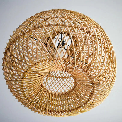 Rattan Pendant Lights Retro Hand-woven Hanging Basket chinese lantern for Dining Room Lights Bedroom Loft kitchen island lights