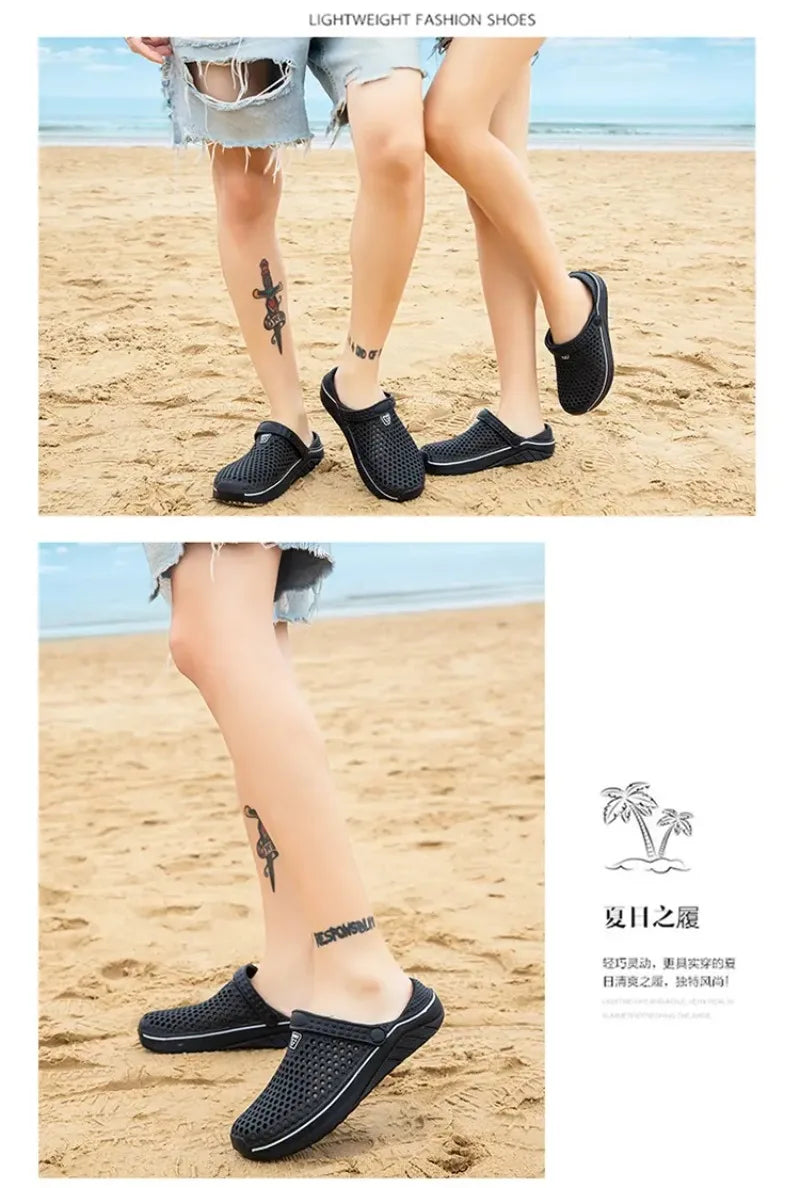 Couple’s EVA Clog Slippers Men Flat Sandals Man Women Summer Slippers Garden Shoes Outdoor Beach Clogs Home Slide Slip-on Shoes