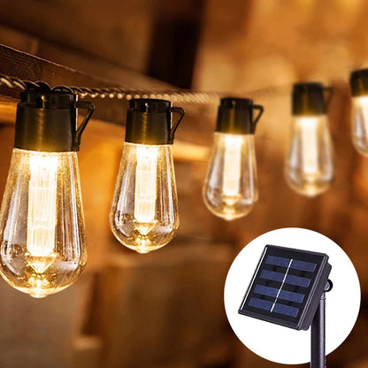 4.5M-12M LED Solar String Fairy Lights Waterproof Patio For Christmas Outdoor Party Decoration Holiday Garland Garden Lamps