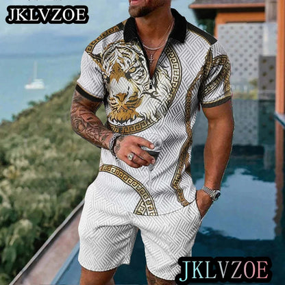 Short Sleeve Zip Polo &amp; Jogging Shorts Set