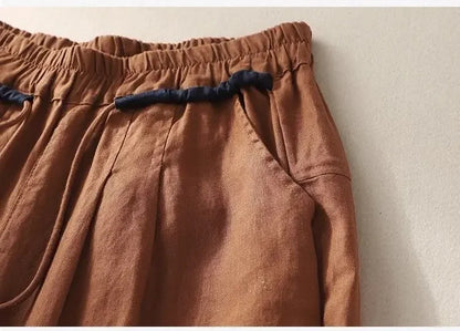 Loose Harem Pants Casual Versatile Fashion Cotton Linen Women&