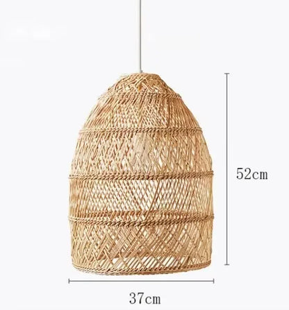 Rattan Pendant Lights Retro Hand-woven Hanging Basket chinese lantern for Dining Room Lights Bedroom Loft kitchen island lights