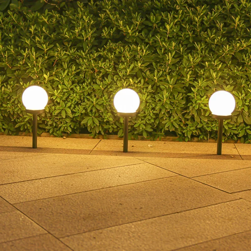 Solar Round Ball Light LED Solar Power Light Outdoor Waterproof Garden Decoration Yard Lawn Street Ball Ground Lamp