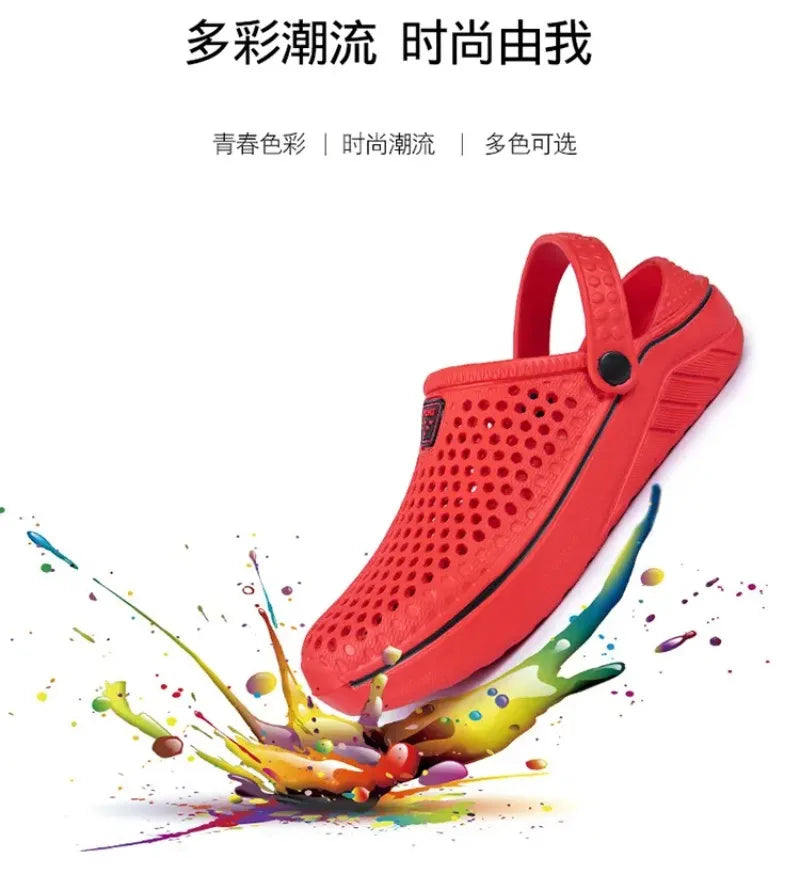 Couple’s EVA Clog Slippers Men Flat Sandals Man Women Summer Slippers Garden Shoes Outdoor Beach Clogs Home Slide Slip-on Shoes