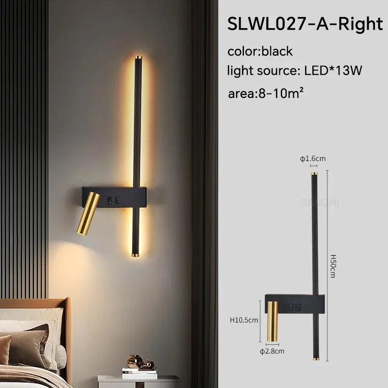 Modern Adjustable LED Wall Sconce For Bedroom Bedside Living Sofa Background Wall Lamp Luster  Lighting Fixture Home Decoratioan