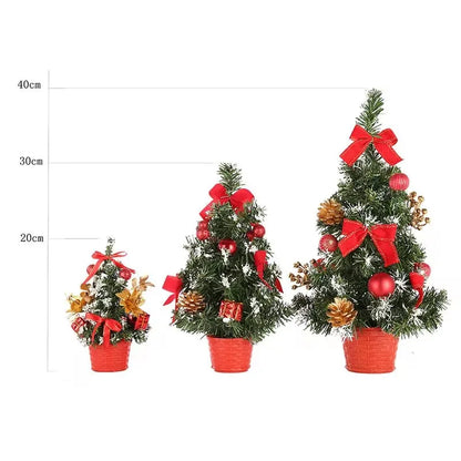20/30/40cm Christmas Tree Home Bedroom Party Decorations Artificial Christmas Tree Children DIY Handicraft 2023 New Year Gift