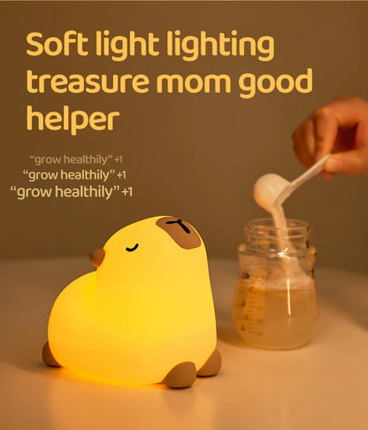 Cute Silicone Capybara Night Light Children&