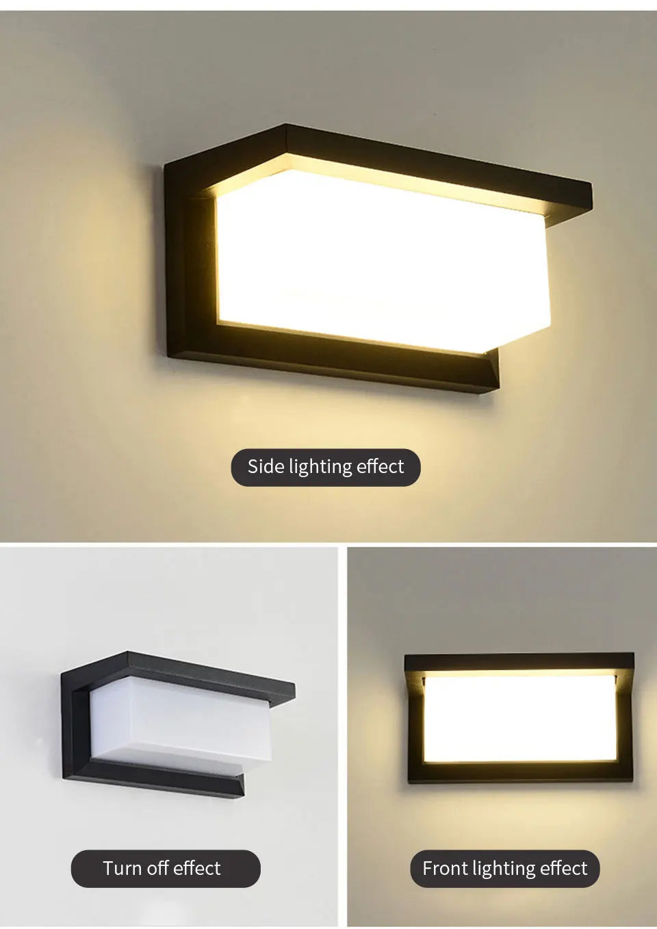 LED Wall Light Motion Sensor light AC85-265V 30W 16W 12W Waterproof Surface Mounted Indoor Wall Lamps Living Room Porch Outdoor