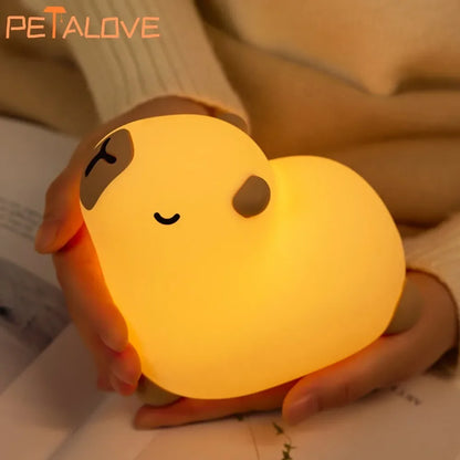 Cute Silicone Capybara Night Light Children&