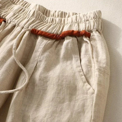 Loose Harem Pants Casual Versatile Fashion Cotton Linen Women&