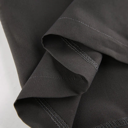 Shirring Casual Wide Leg Pants Women High Waist Street Basic Loose Sweat Trousers Korean Retro Gray Office Y2K Lady Pants