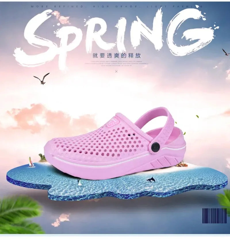 Couple’s EVA Clog Slippers Men Flat Sandals Man Women Summer Slippers Garden Shoes Outdoor Beach Clogs Home Slide Slip-on Shoes