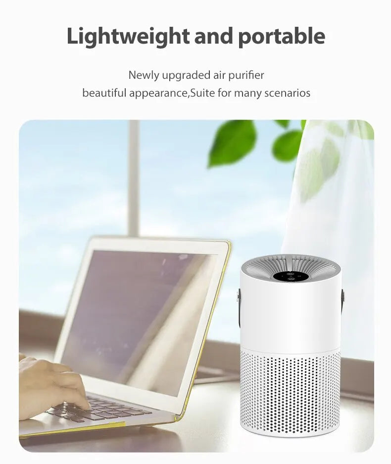 Multifunctional Desktop Air Purifier Remove Formaldehyde H13 HEPA Filter UVC Car Air Purifiers for Bedroom Home