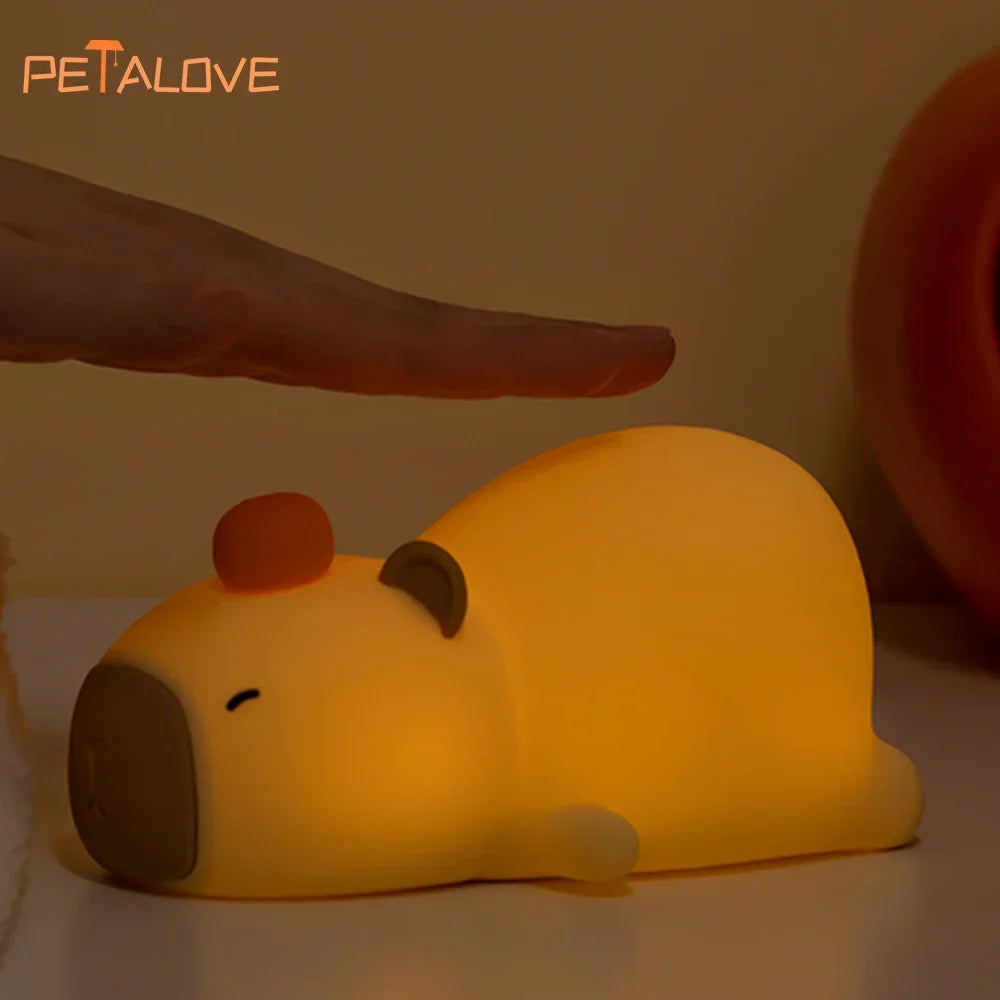 Cute Silicone Capybara Night Light Children&