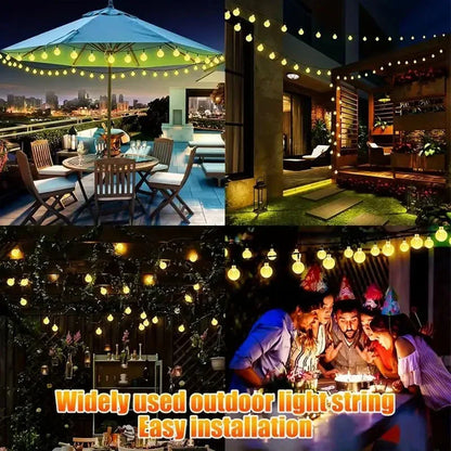 20/50/100 LED Solar Lights String Fairy Crystal Ball Lamp Waterproof Solar Patio Light 8 Mode Christmas Decor For Outdoor Garden