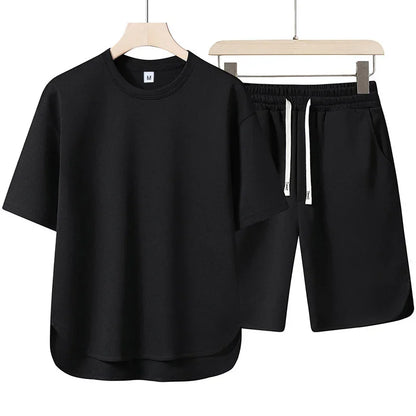 Short Sleeve High-Neck Top &amp; Shorts
