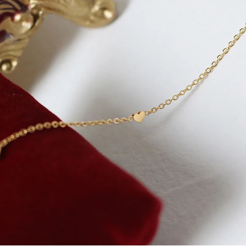 Minimalist Cute Tiny Heart Stars Stacked Choker Necklace Stainless Steel Gold Plated Chain Ladies Women Fashion Delicate Gift
