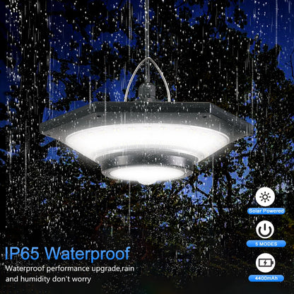 Solar Pendant Shed Lights Outdoor 228 LEDs 5 Modes Solar Motion Sensor Light Waterproof Remote Timers Barn Gazebo Garage Garden