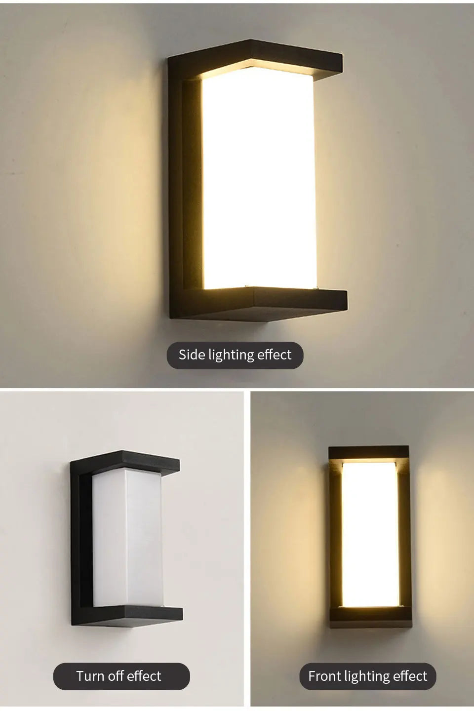 LED Wall Light Motion Sensor light AC85-265V 30W 16W 12W Waterproof Surface Mounted Indoor Wall Lamps Living Room Porch Outdoor