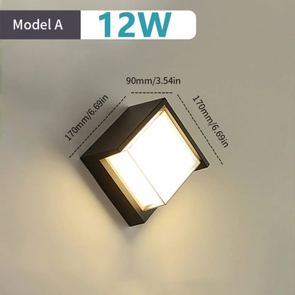 LED Wall Light Motion Sensor light AC85-265V 30W 16W 12W Waterproof Surface Mounted Indoor Wall Lamps Living Room Porch Outdoor